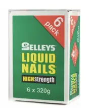 6x Selleys Liquid Nails 320g Construction Adhesive - 6 Pack
