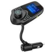 Bluetooth Car FM Transmitter Audio Adapter Receiver Wireless Black Matte