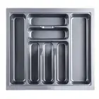 Plastic Flatware Organizer Insert Drawer Storage Box Office