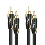 Audiophiles RCA Cable, 24 AWG 2RCA Male to 2RCA Male Stereo Interconnect Audi...