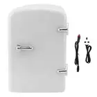(White UK Plug)Mini Fridge 4L Portable Cooler Warmer Personal Refrigerator New