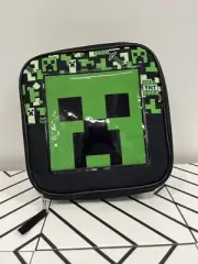 Bioworld, Minecraft Insulated Zip Lunch Bag, Green/Black Lunchbox