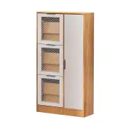 Shoe Rack Cabinet Mirror White Mesh