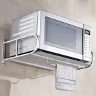 Home Kitchen Alumimum Wall Mount Microwave Rack Support Bracket Storage Shelf