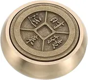 Brass Round Block Paperweight Calligraphy Desk Weight Brass Writing Paperweight Solid for Home Office