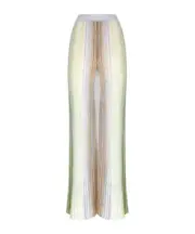 Missoni Partialized Sequined Striped Palazzo Trousers IT40,IT44,IT42 multi-color
