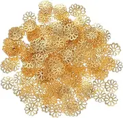 DOITOOL 1000pcs Jewelry Bead Caps Metal Bead Caps for DIY Flower Shape Beaded Spacers for Bracelets Earrings Necklaces