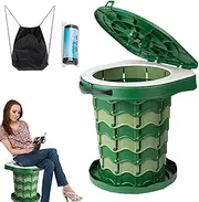 Folding Toilet - Portable Mobile Toilet | Retractable Potty with Adjustable Height Outdoor Camping Stool for Hiking Fishing Beach Picnics Kids Adults