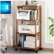 Printer Stand Wooden Floor Standing Rack, Multi-Layer Copier Stand Office Storage Rack Multifunctional Storage Rack Copier Stand Storage Shelf