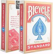 Bicycle Brand Invisible Deck - Famous Magic Card Trick - Includes Cipher Card Bag (Red)