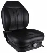 Seat Assembly - High Back Industrial Suspension Slide Track Black Vinyl