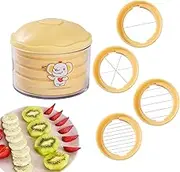 Hard Boiled Egg Slicer - 4 in 1 Metal Egg Slicer | Precision Chopper Heavy Duty Shredder Handheld Kitchen Tool for Grape Tomato Cheese Onion Potato Salad Food
