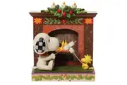 Peanuts by Jim Shore Snoopy and Woodstock Friendship by the Fireplace