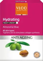 VLCC Anti Ageing Night Cream with Almond & Olive for all Skin Types 50gm