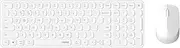 Rapoo I Wireless Keyboard and Mouse (9310M) Ultra Thin Bluetooth 2.4GHz Batteries - White