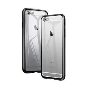 iPhone6 6sPlus 手機保護殼金屬磁吸單面玻璃保護套款(6PLUS手機殼 6SPLUS手機殼)