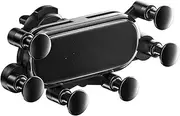 Six Points Gravity Car Phone Holder Air Vent Clip Mount Stand(B Black)
