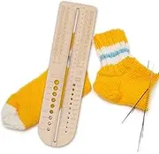 Knitting Gauge Ruler Knitting Needle Gauge Measuring Tool Sock Ruler Tool for Knitting Sewing Tools Sewing Ruler Measure Ruler Needle Gauge for Knitting Crochet Hook Craft