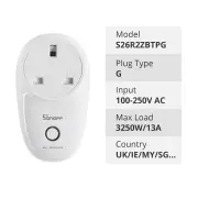 SONOFF S26R2ZB Zigbee Smart Plug Type G