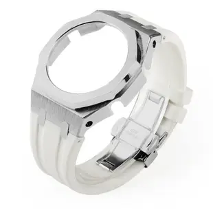 AP改裝適用Gm2100 卡西歐GM2110 金屬表圈的改裝配件帶螺絲不銹鋼錶殼流光錶帶手鍊套件