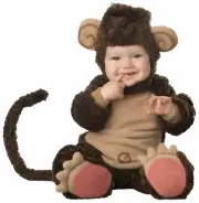Lil' Monkey Infant Toddler Baby Costume Child Animal Brown Halloween X-SMALL 0-6