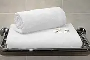 Tibex APATIT Large Hand Towels Set, White, 2 + 2 Pieces, Hand Towel Set, 50 x 100 cm + 70 x 140 cm, Cotton, Bath Towel, Terry Towelling Towels
