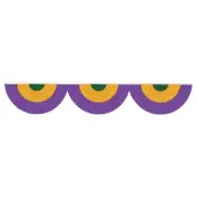 Mardi Gras Garland One 1 Fabric Bunting 18 x 36 Inches Party Decoration