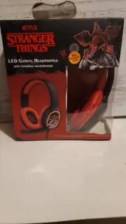 Stranger Things LED Gaming headphones with rotating microphone DEMOGORGON RED
