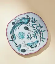 Brand New Anthropologie Elin Desert Plate Woodland Harvest Pheasant Floral