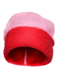 在飛比找ZALORA購物網優惠-粉紅色雙色毛線帽