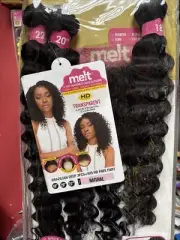 Virgin Remy Human Hair Melt Natural Body 3pcs with 4X5 HD Free Part Lace Frontal