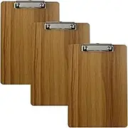 3 PCS Clipboards Bulk A4 Wooden Clipboard Clipboards with Low Profile Clip for Schools, Offices, and Restaurants 12.28"×8.86"