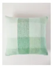 [Vue] Faux Mohair Check Cushion in Pistachio