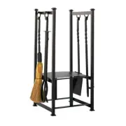 Uniflame Olde World Iron Log Rack With Tools - W-1198