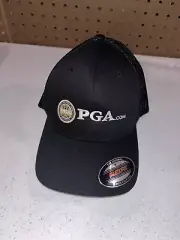 PGA GOLF HAT Flexfit Mesh back NWT Black Beauty Fast Shipping!