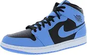 Jordan Nike Air 1 Mid Men's Shoes Black/Fire Red-White DQ8426-060, University Blue/Black-white, 11.5