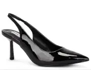 Jacinda Sling Back in Black Patent STEVE MADDEN
