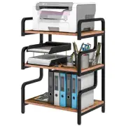 3 Tier Printer Stand Metal Storage Shelf Free Standing Organizer for Office