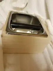 Coffee Knock Box Espresso Bin Knockbox Set Wood Stainless Steel
