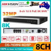 Hikvision 32MP 8K 8 Channel 8POE M series Network Video Recorder DS-7608NI-M2/8P