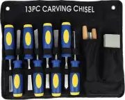 Lulu Home 13 PCS Wood Chisel with Canvas Bag, Carving Tool Set...