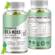 Irish Organic Seamoss Gummies 60 bladderwrack burdock root Hatman Lab