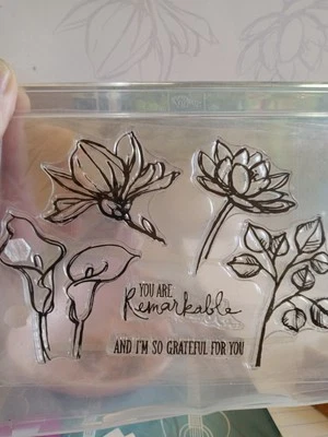 You are Remarkable clear cling stamp set
