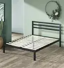 38” Metal Platform Bed Frame with Headboard, Queen