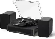 Black Record Player for Vinyl with Speakers Retroturntable Kit for Vinyl ....