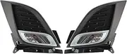 Halogen DRL Daytime Running Light Front Fog Lamps Assembly Accessories Compatible with Mazda 3 2010 2011 2012 2013