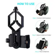 Metal Mobile Phone Holder Adapter Bracket Binoculars Monocular Scope Telescope