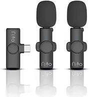 NiYo USB-C Lapel Microphone: Elite Audio Quality for Content Creators, Podcasters & Tech Enthusiasts, Video Recording, Reels, Shorts, YouTube, Vlog, TikTok & More (Black (2 Mics 1 Receiver))