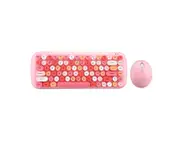 Candy Wireless Keyboard and Mouse Colorful Combos - Pink
