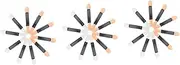 Ipetboom Sets Makeup Brush Latex Sponge Dual Sided Eye Shadow Applicator Long-lasting Blending for Women Pcs